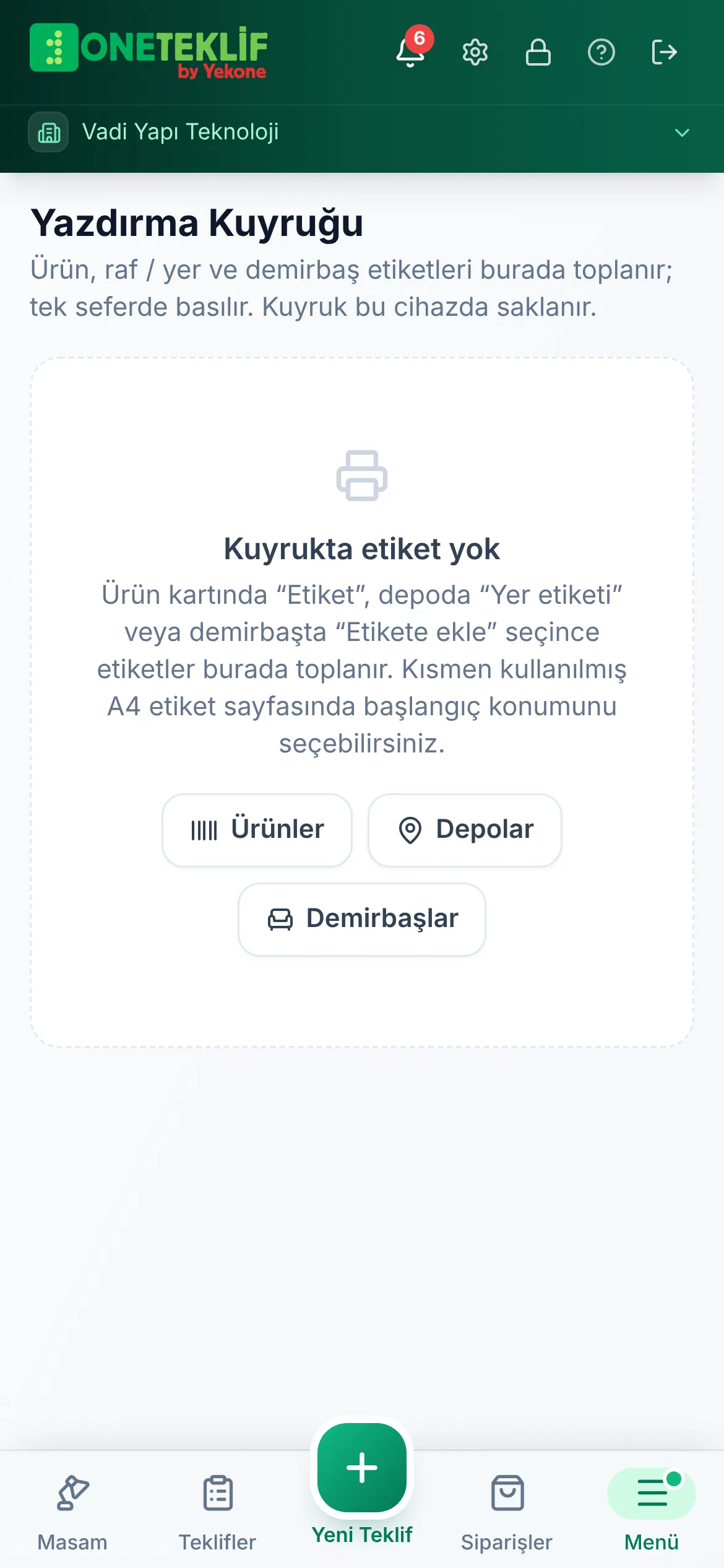 Yazdırma kuyruğu (mobil uygulama)